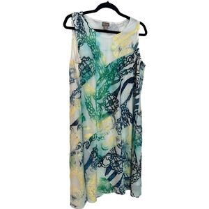 Chicos Jacquard Seamed Sleeveless Dress Size 2 (12) Large